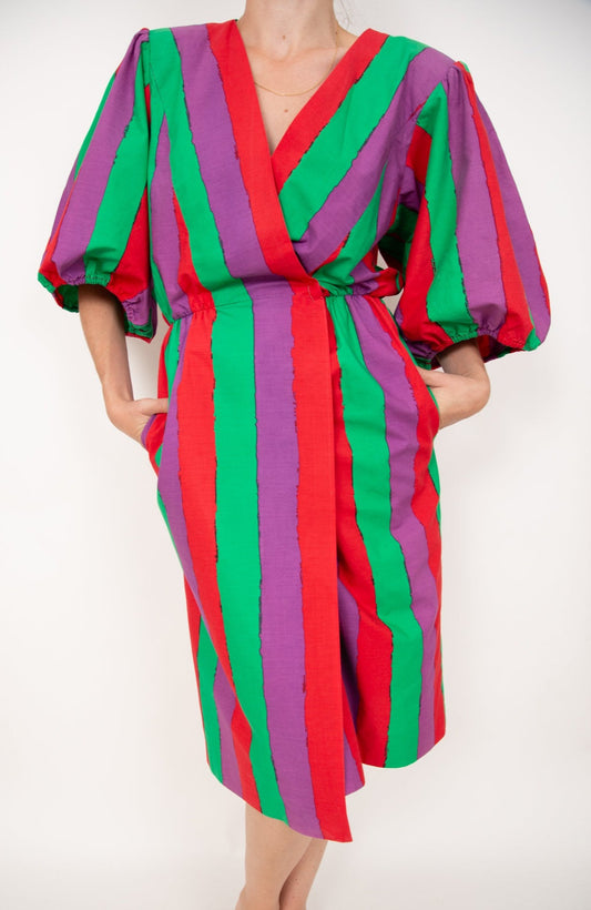 Robe à rayures colorées 36