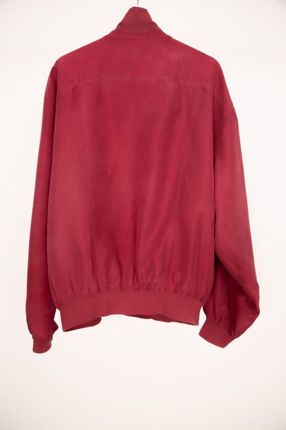 Blouson en soie rouge 46