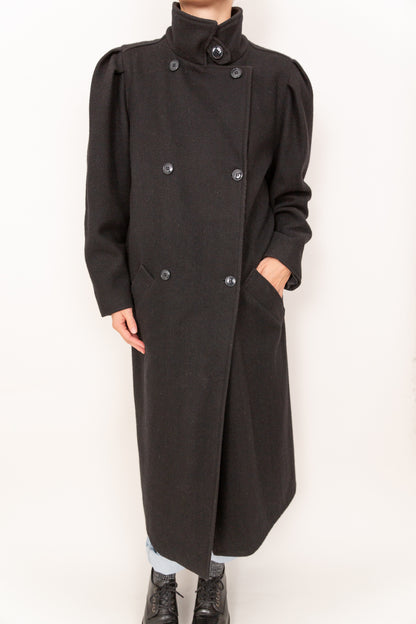 Manteau en laine noir 40
