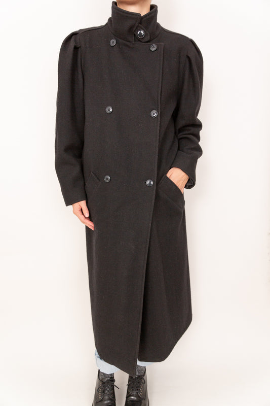Manteau en laine noir 40