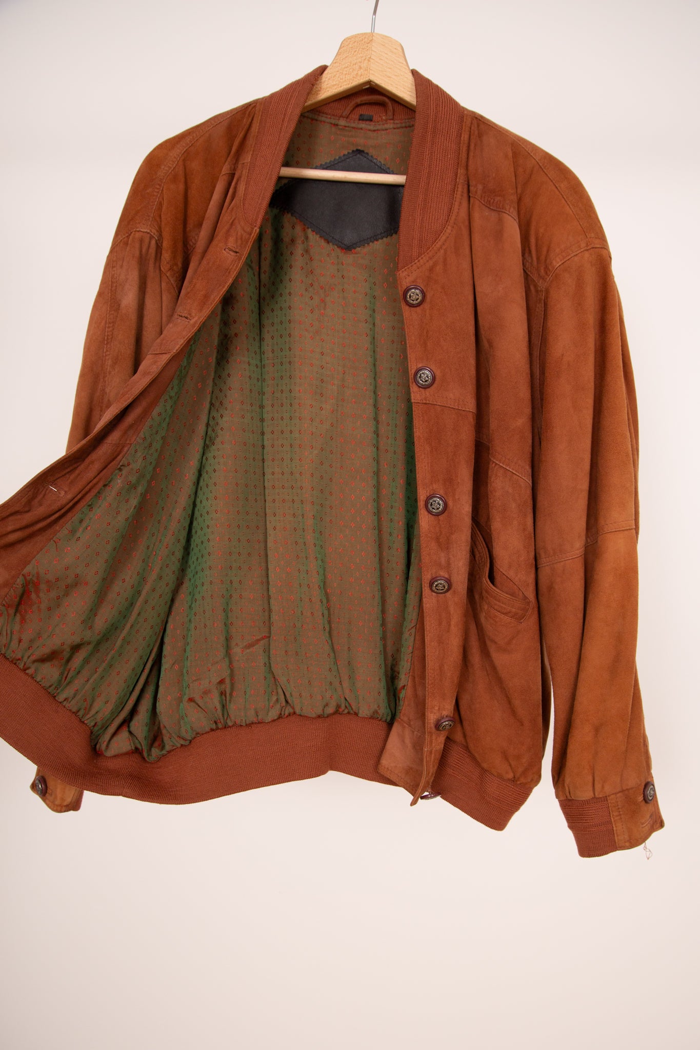 Blouson en daim camel 40