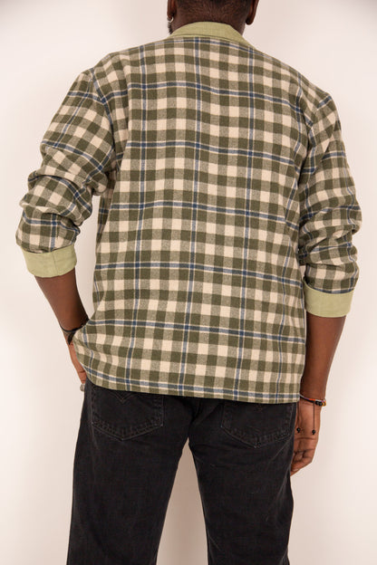 Sur-chemise à carreaux vert 40
