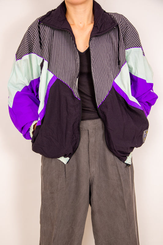 Veste de sport colorée à rayures 40