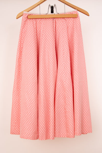 Jupe rose à pois blancs 38