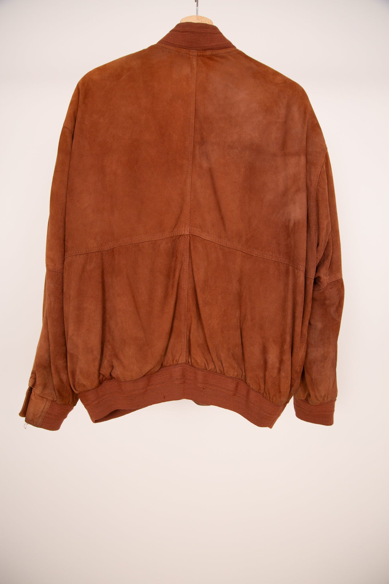 Blouson en daim camel 40