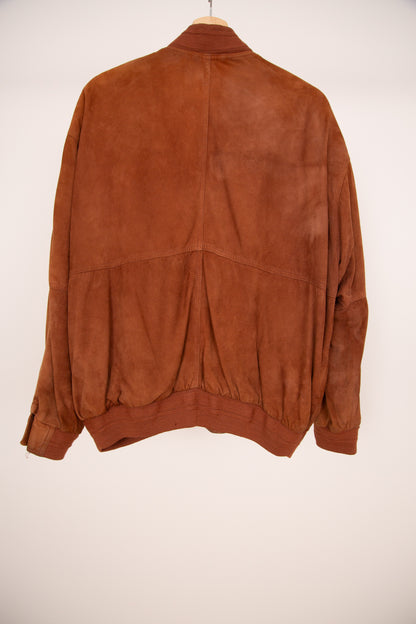 Blouson en daim camel 40