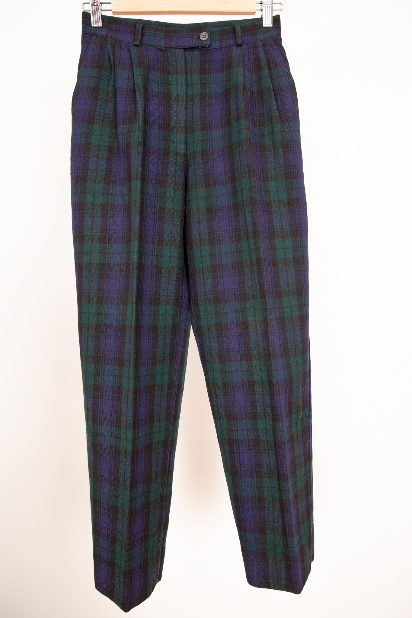 Pantacourt tartan en laine 36