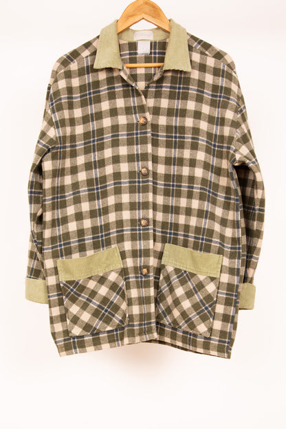 Sur-chemise à carreaux vert 40