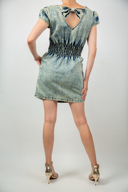 Robe en jean délavé 36