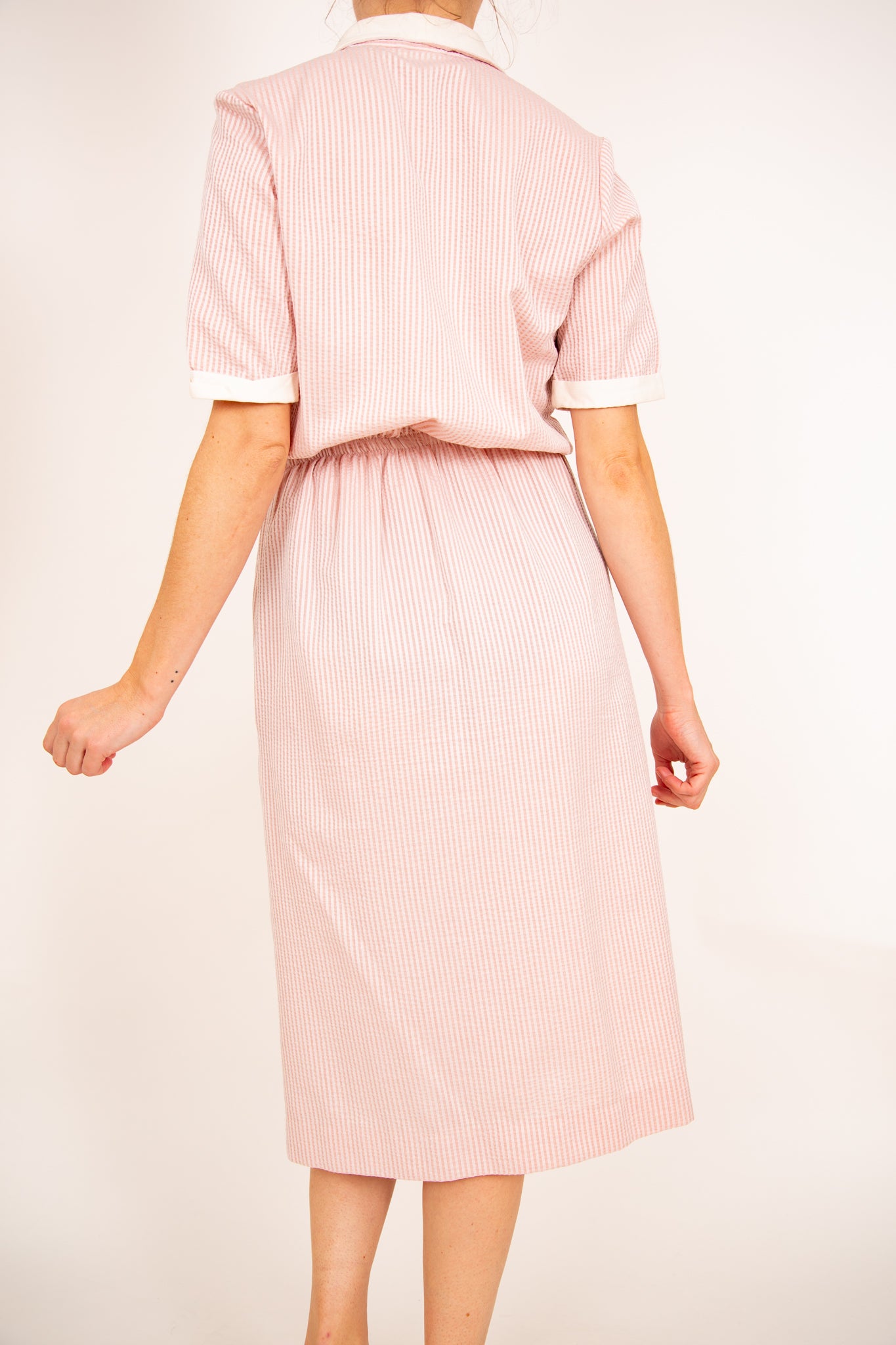 Robe-chemise rose pastel 36
