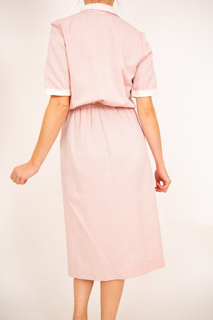 Robe-chemise rose pastel 36