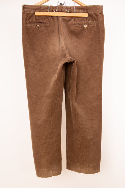 Pantalon marron velours côtelé 46