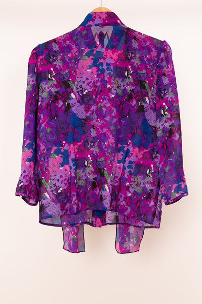 Chemisier à lavallière violet 36