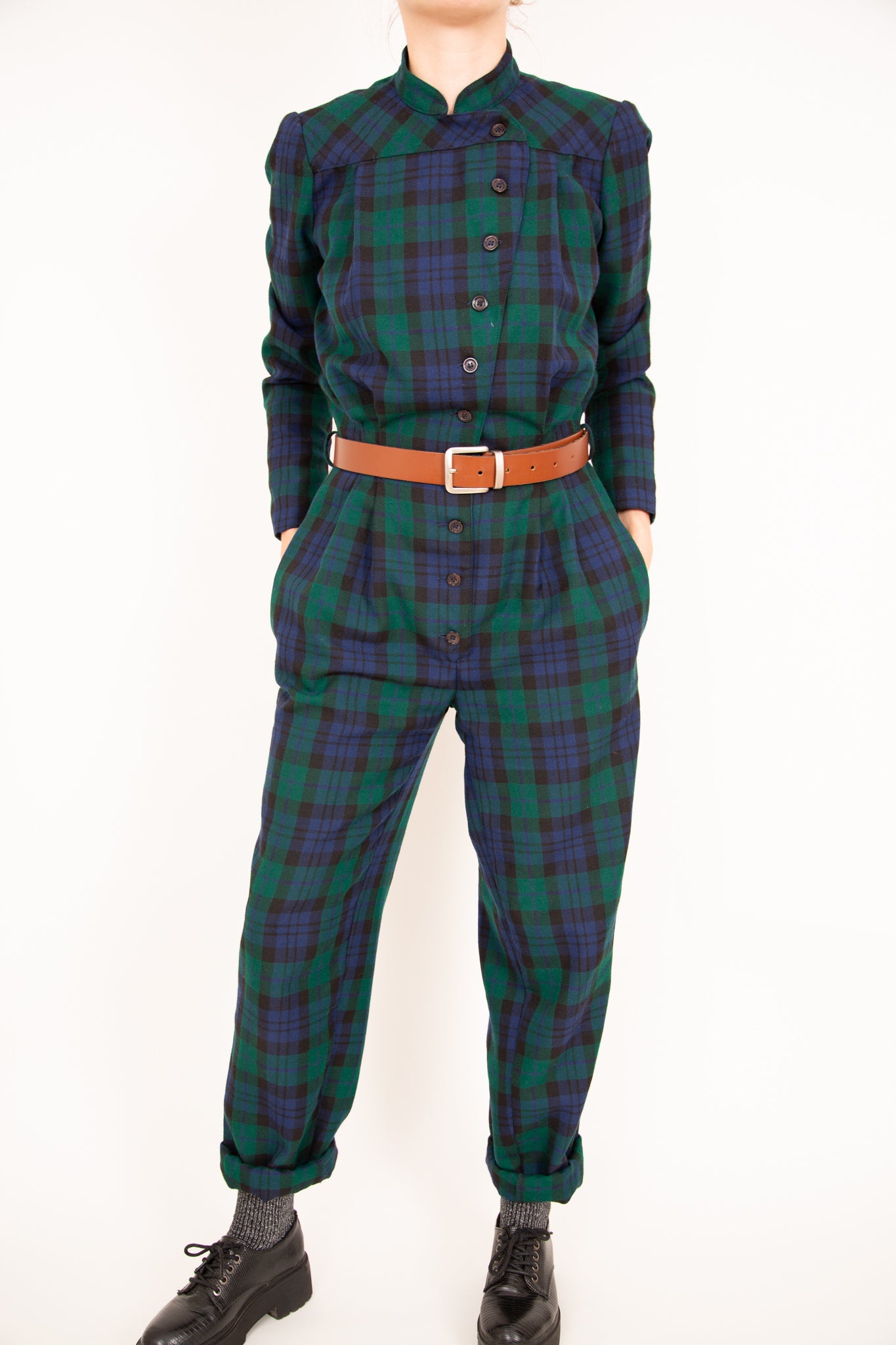 Combinaison tartan en laine 38