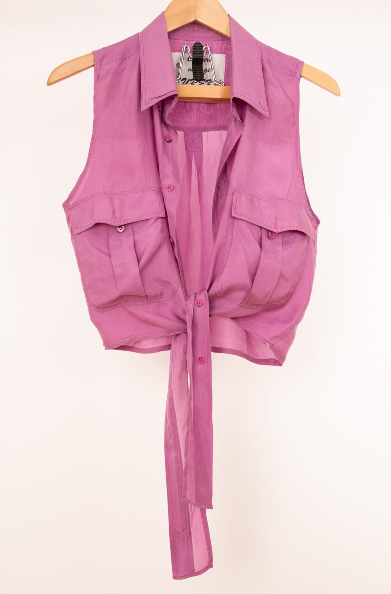Chemisier sans manches mauve 36