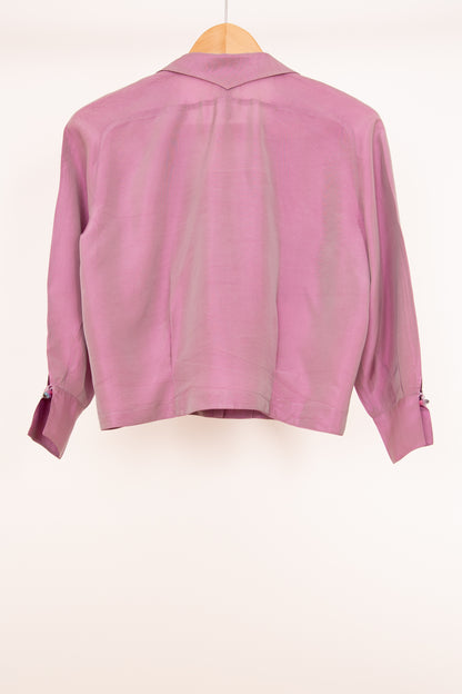 Chemisier mauve en soie 38