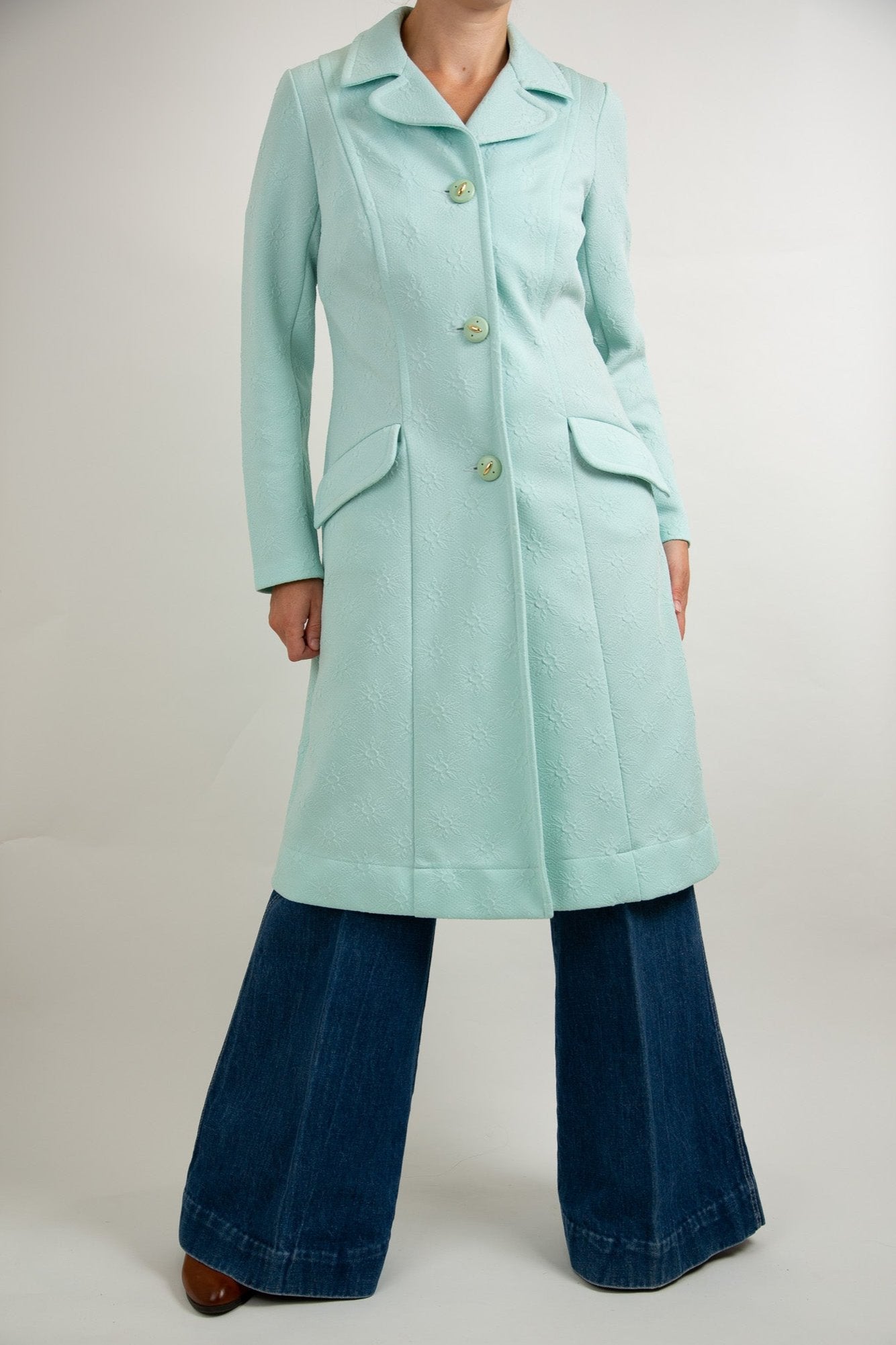 Manteau texturé vert menthe Diolen Loft 38