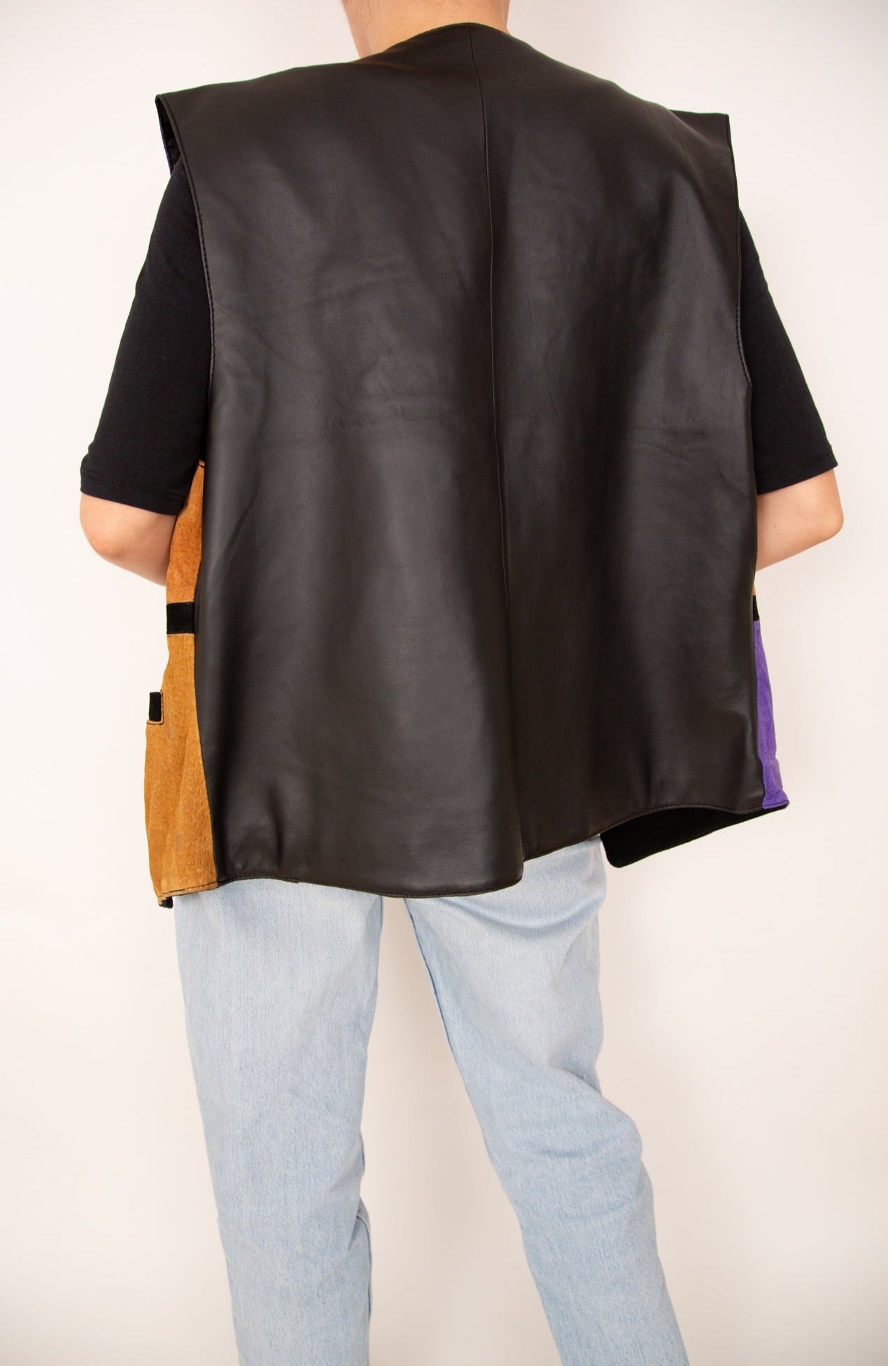 Veston camel violet et noir 44