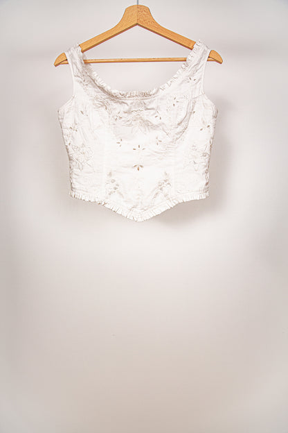 Corset blanc broderie anglaise 38