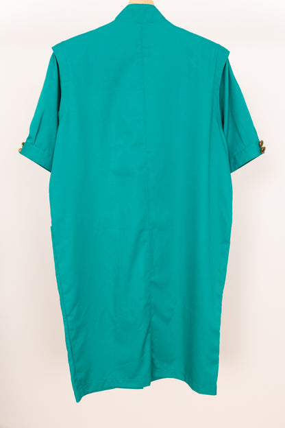 Robe à épaulettes turquoise 40