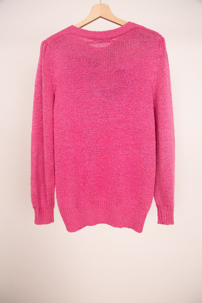 Tricot rose vif 42