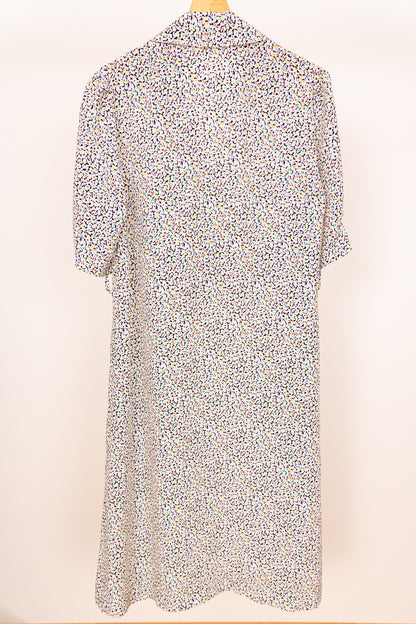 Robe-blouse blanche à fleurs 44