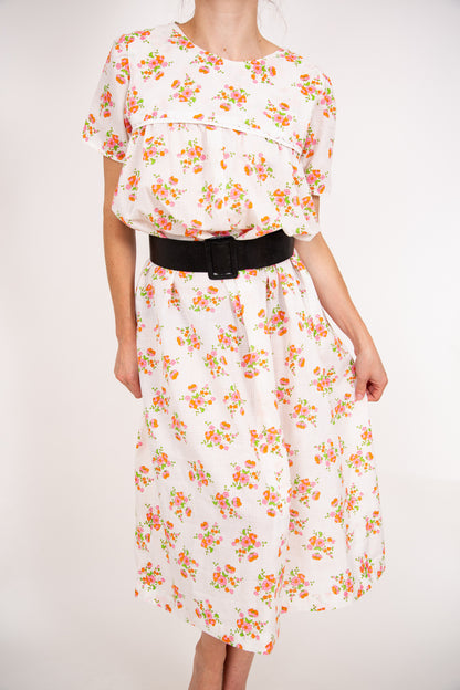 Robe de nuit blanche à fleurs 40