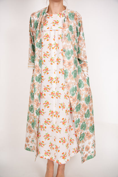 Robe de nuit blanche à fleurs 40