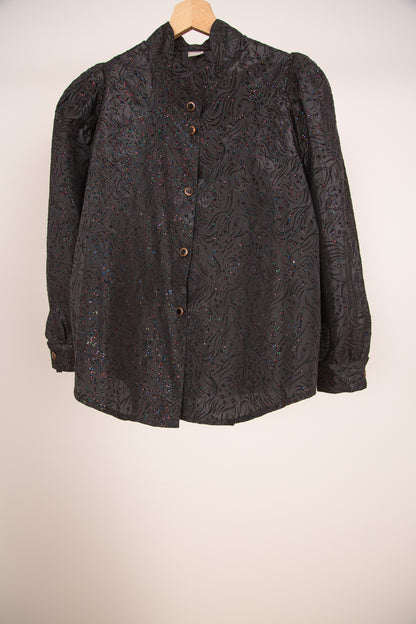 Chemiser noir pailletté 40