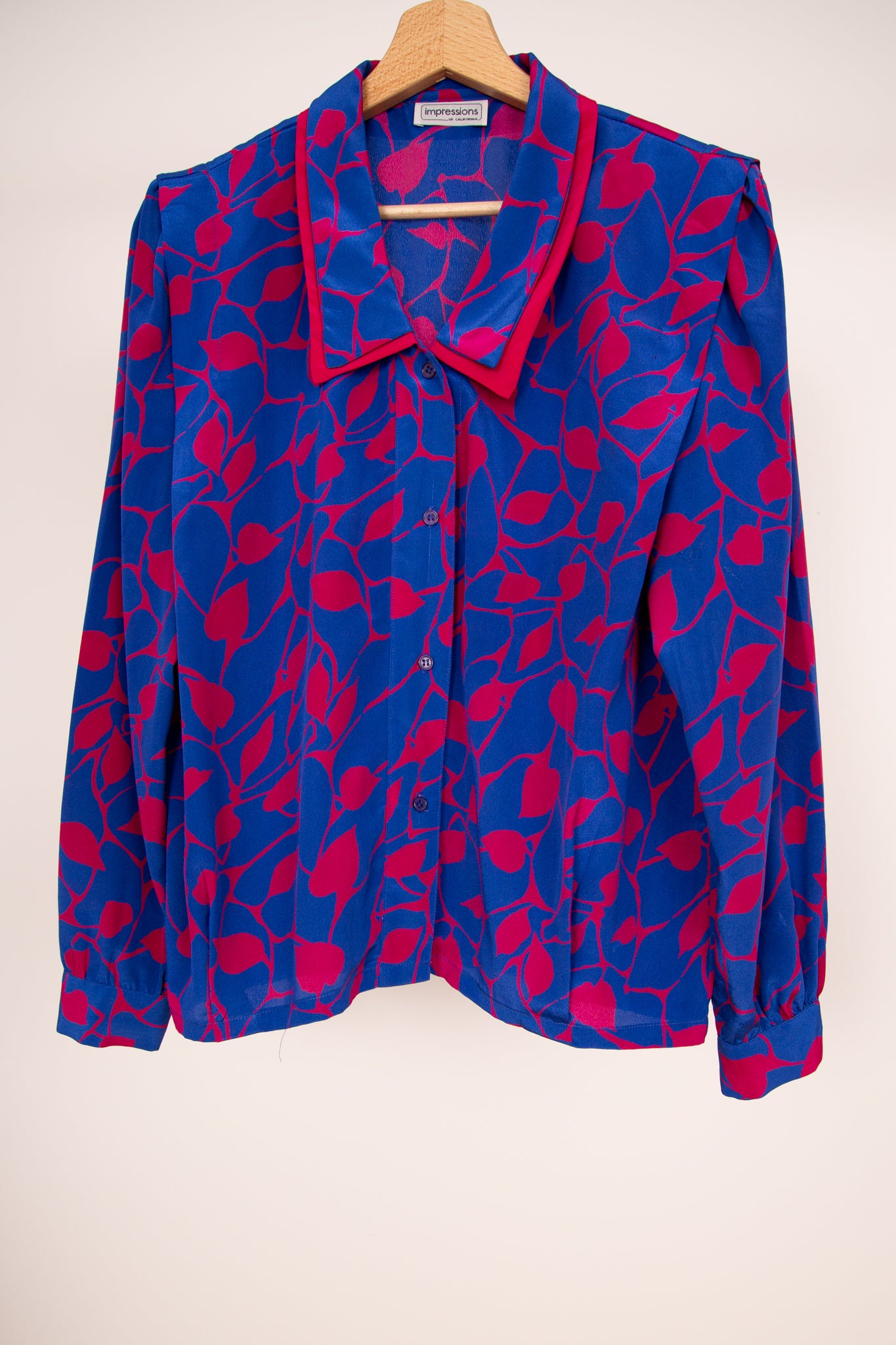 Chemisier rose et bleu électrique 36