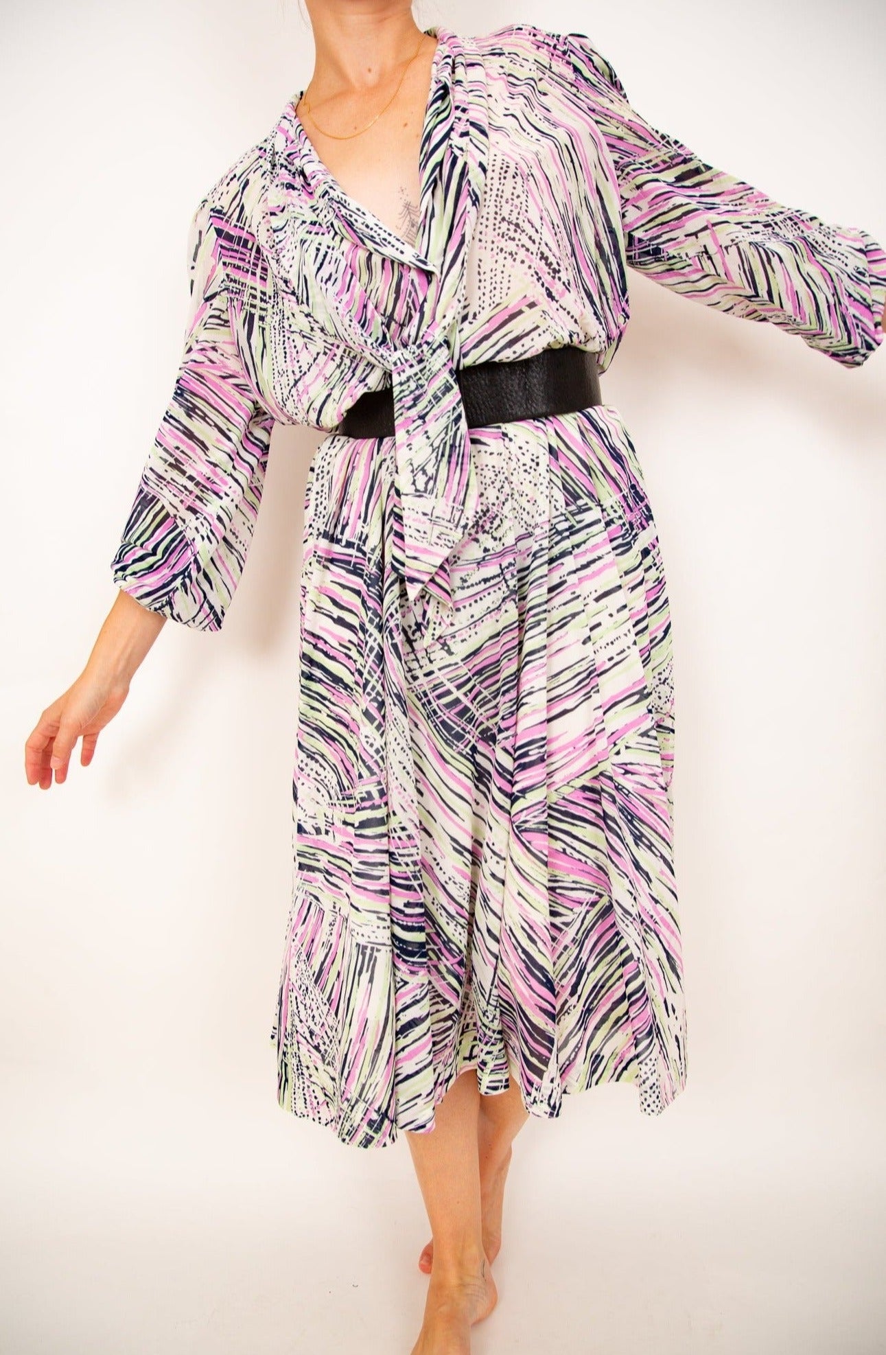 Robe lavallière pastel 42