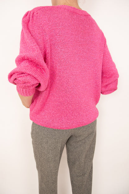 Tricot rose vif 42