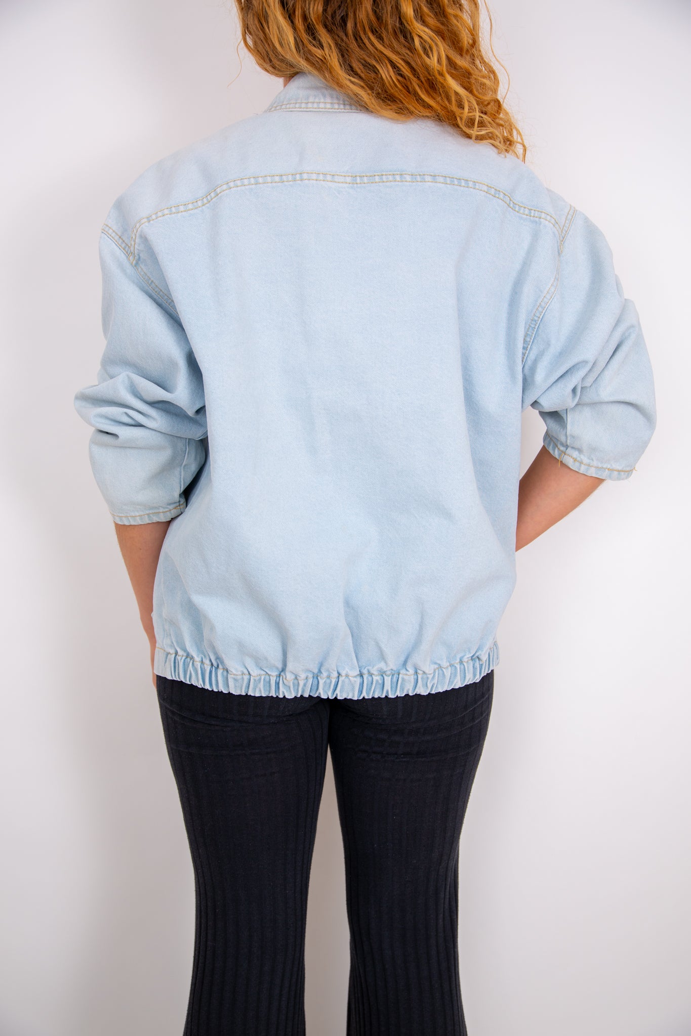 Veste-blazer en jean bleu clair 44