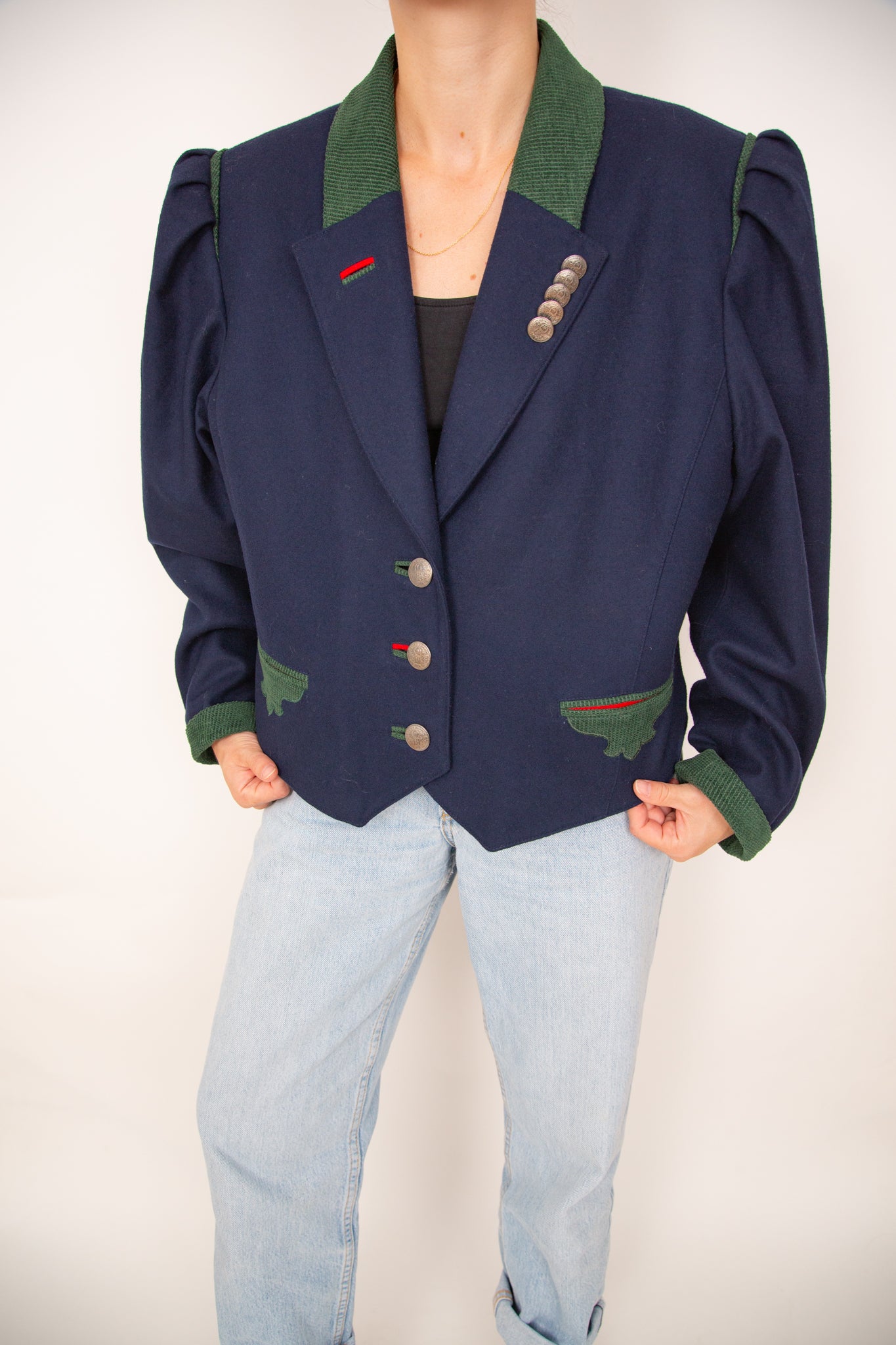 Blazer traditionnel bleu foncé 42