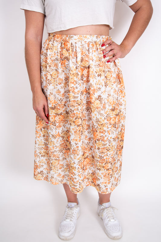 Jupe midi florale 40