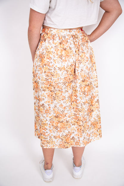 Jupe midi florale 40