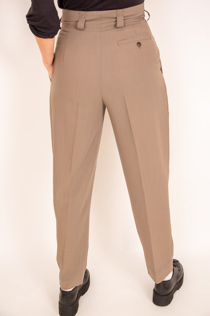 Pantalon à pince marron glacé 36