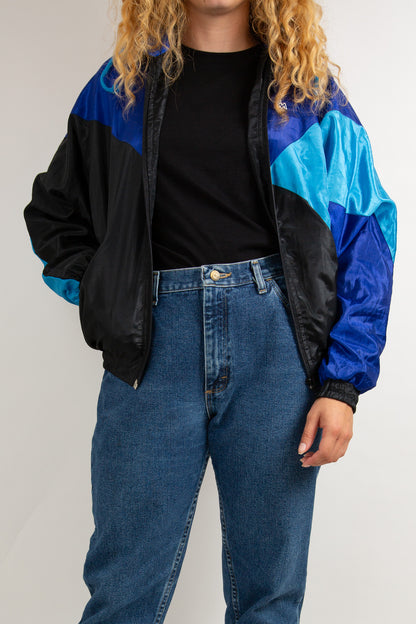 Veste de sport bleu et noir 38