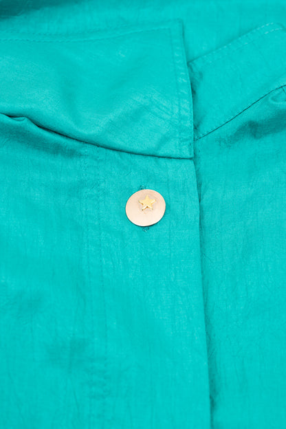 Robe turquoise satinée 38
