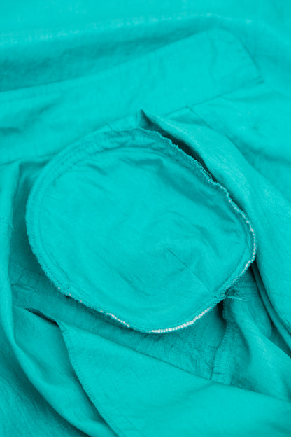 Robe turquoise satinée 38